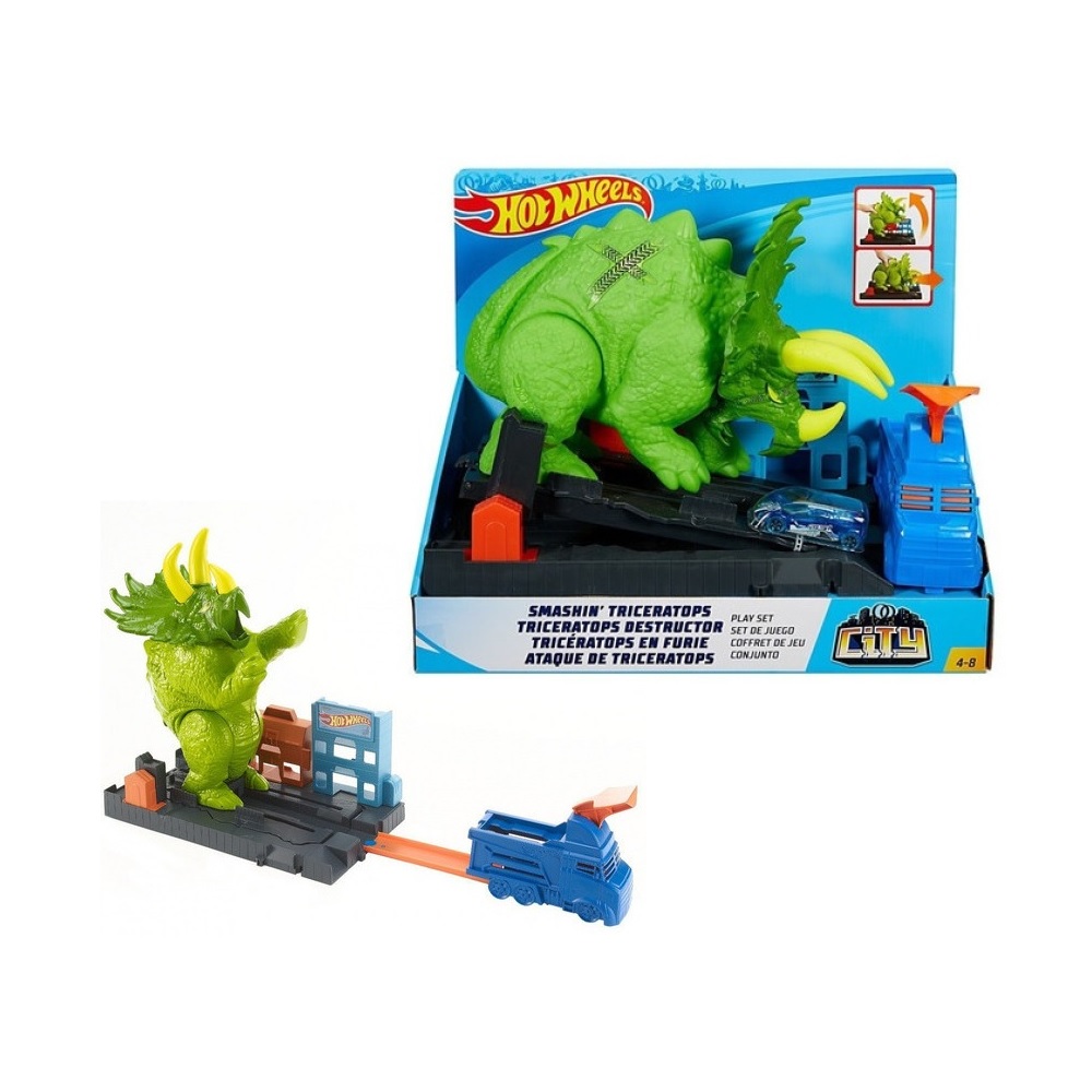 Pista hot wheels triceratops destructor best sale