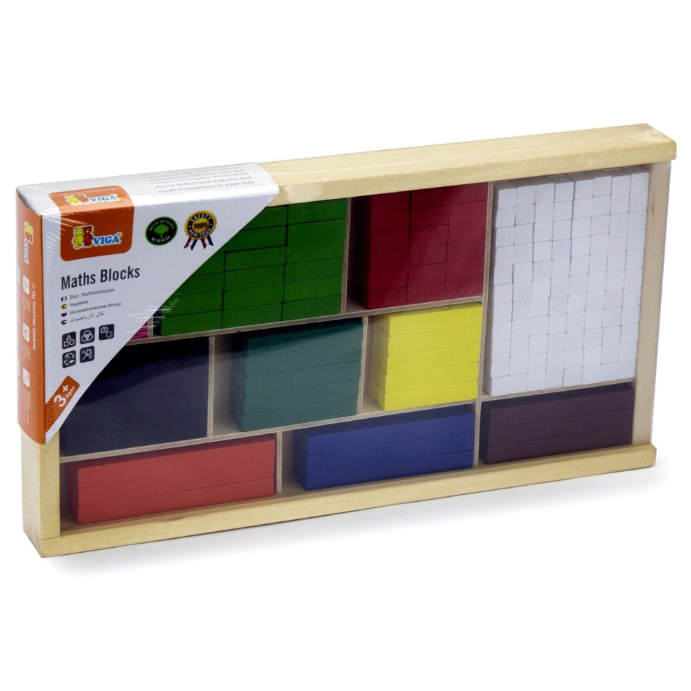 Viga Wooden Maths Rods Set (Cuisenaire Rods)