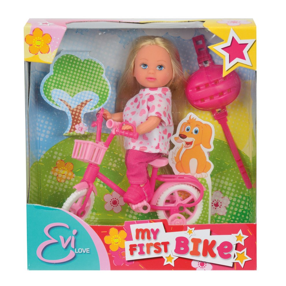 Muñeca Evi en bicicleta
