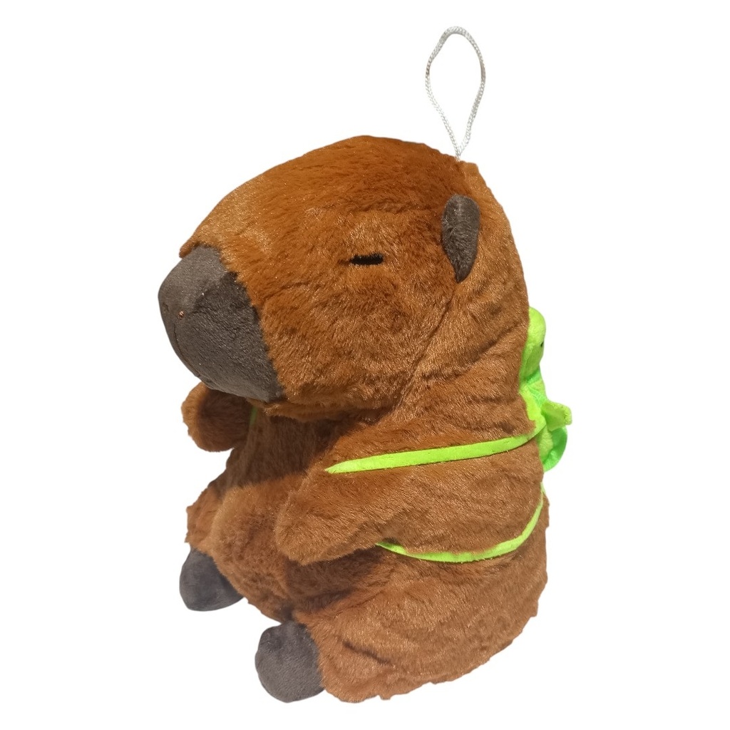 Peluche Capibara con Mochila Tortuga