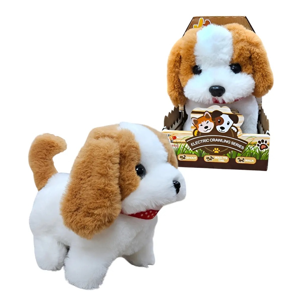 Perrito ladra y camina