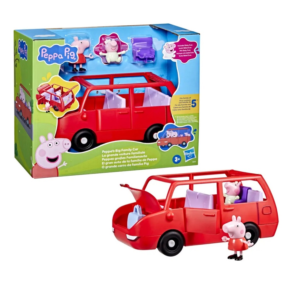 Auto Rojo Familia Peppa Pig