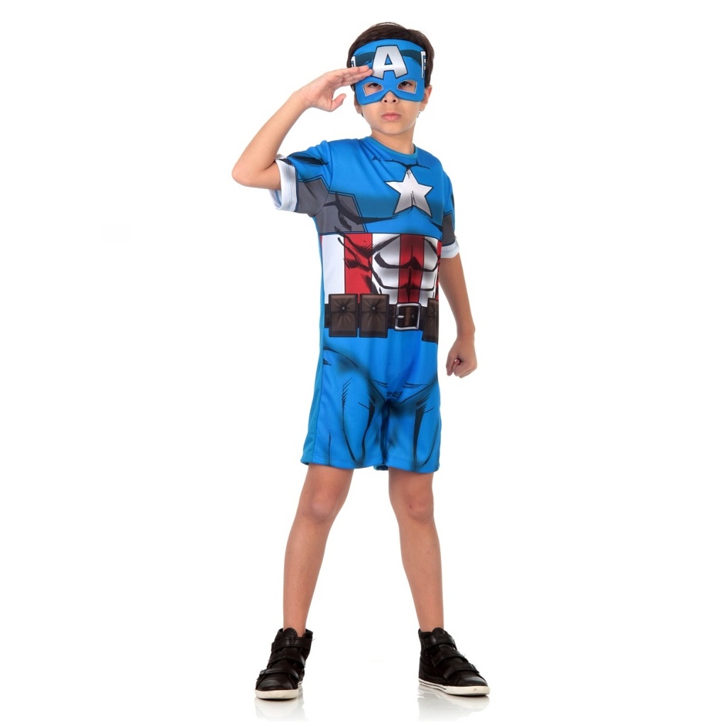 [7899783912388] Disfraz Capitán América pop T G