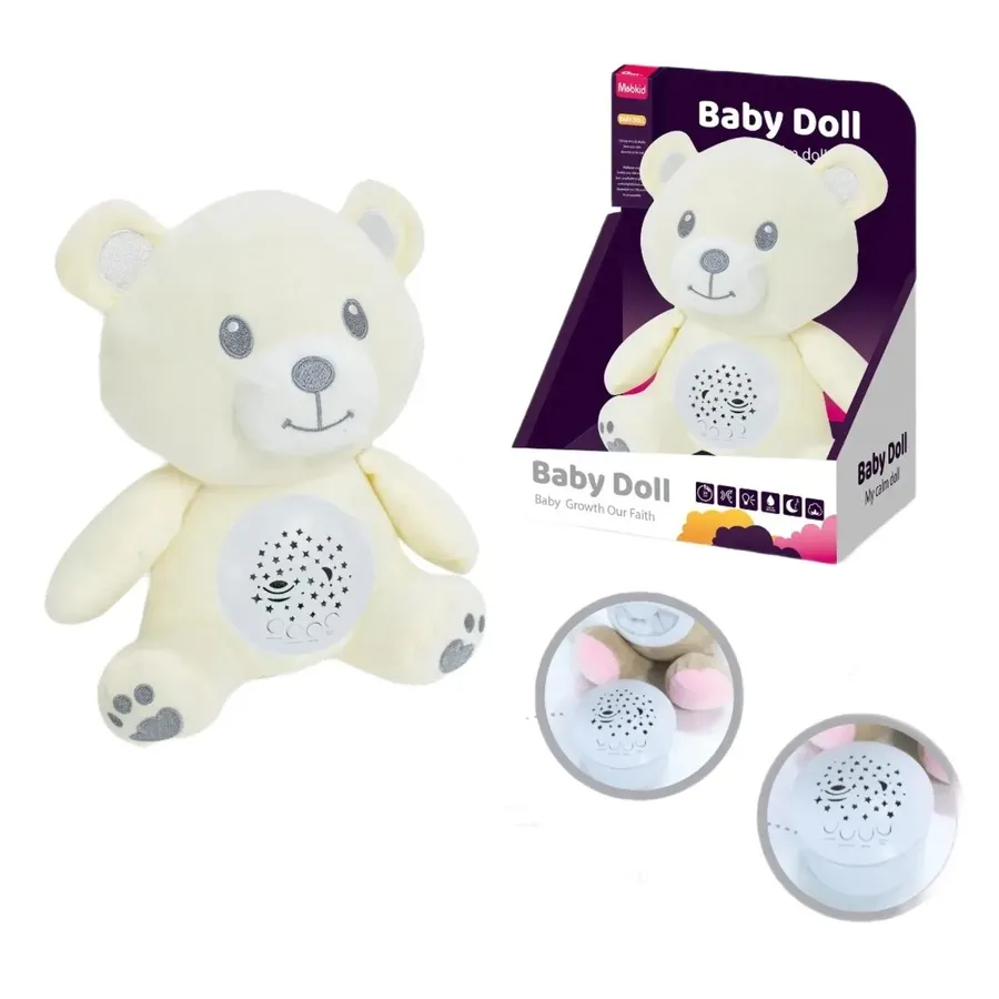[6984654956705] Proyector Peluche Oso Blanco