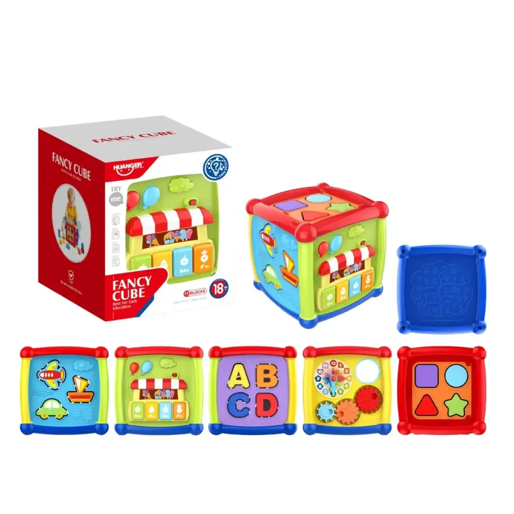 Cubo didáctico con luces y sonidos