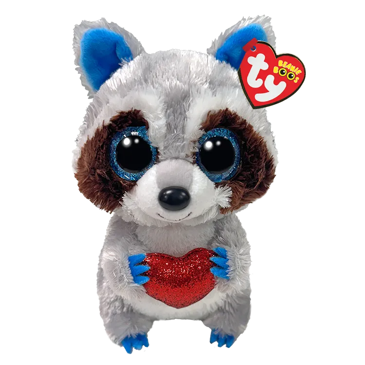 TY Beanie Bellie Thief Mapache roba corazones 15 cm