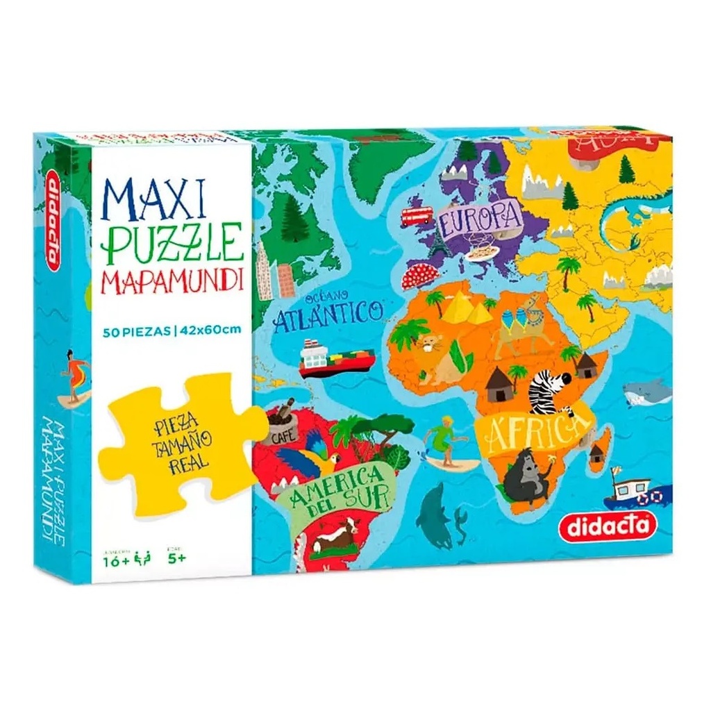 [157/05] Maxi Puzzle Mapamundi 50 pcs