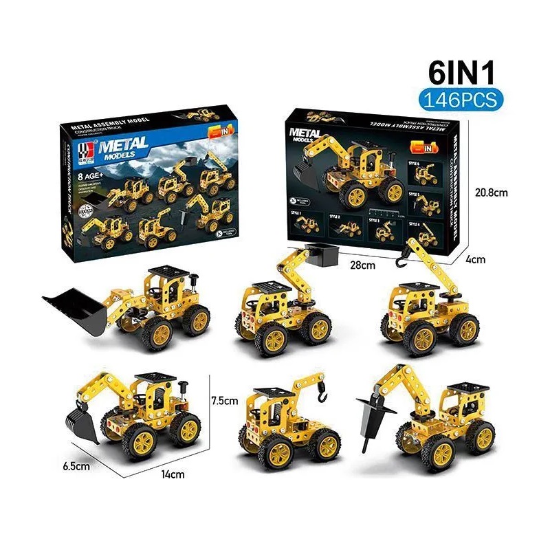 Juego De Construcción Metálico 6 En 1 146 Pcs