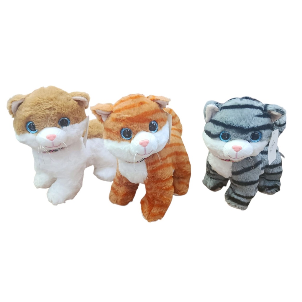 Peluche Gatito Ojos Celestes