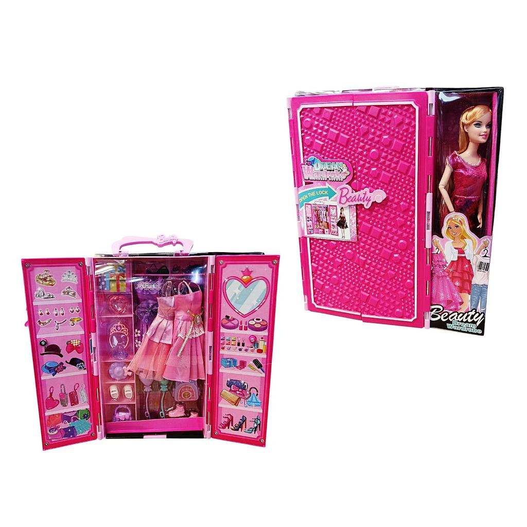 [8607547912135] Muñeca con Armario y Accesorios