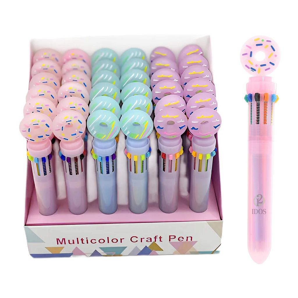 [6931311711054] Lapicera 10 colores Dona