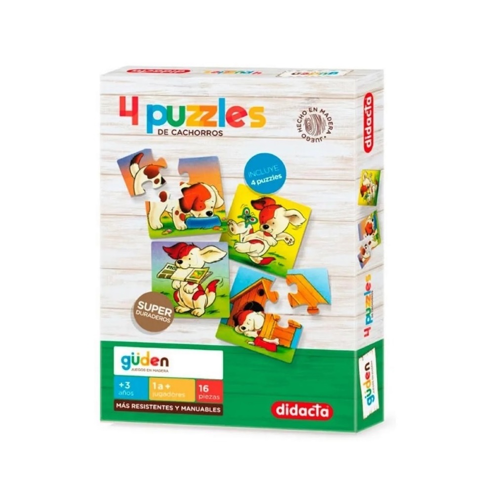 [7730549193316] Puzzles de Cachorros x 4