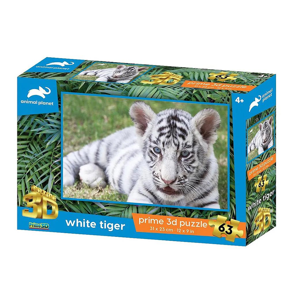 [670889107116] Puzzle Tigre Blanco 3D