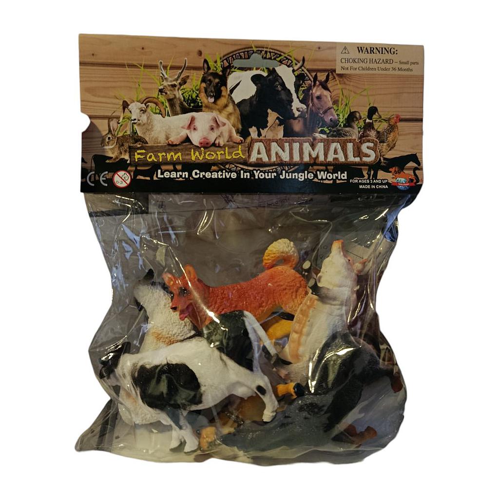 [6925654262168] Animales Granja Rígidos en bolsa