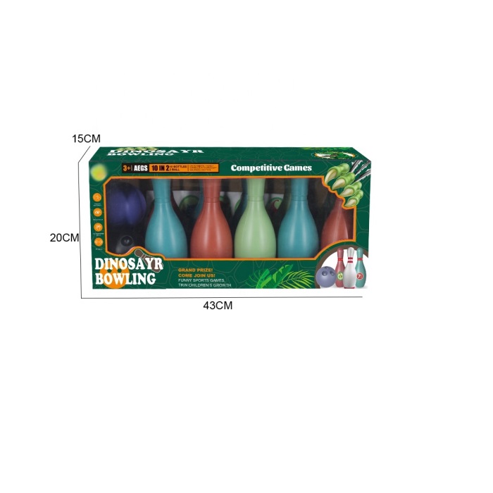 [6972318453615] Juego Bolos Dinosaurios