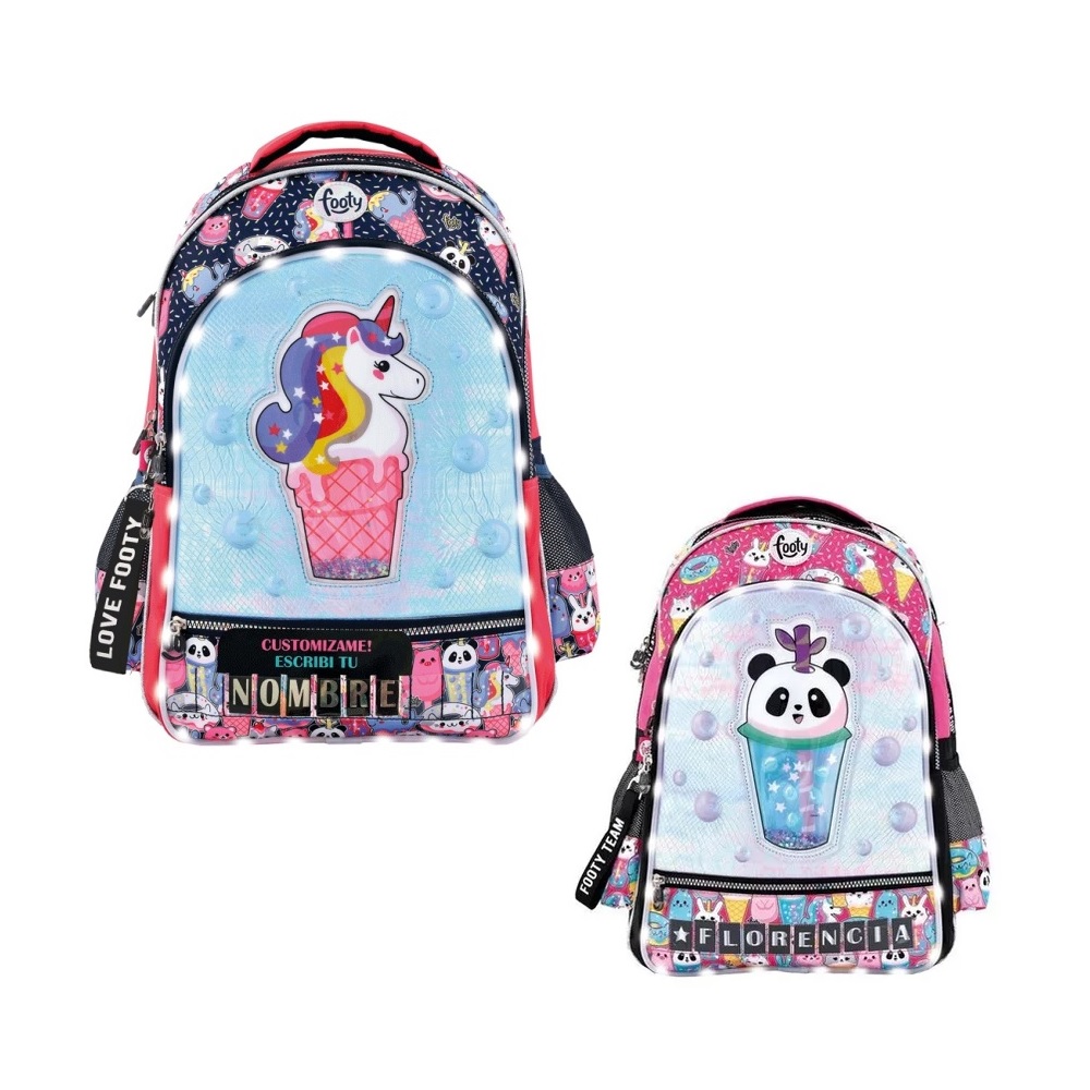 [7792621081263] Mochila Unicornio o Panda con Luces