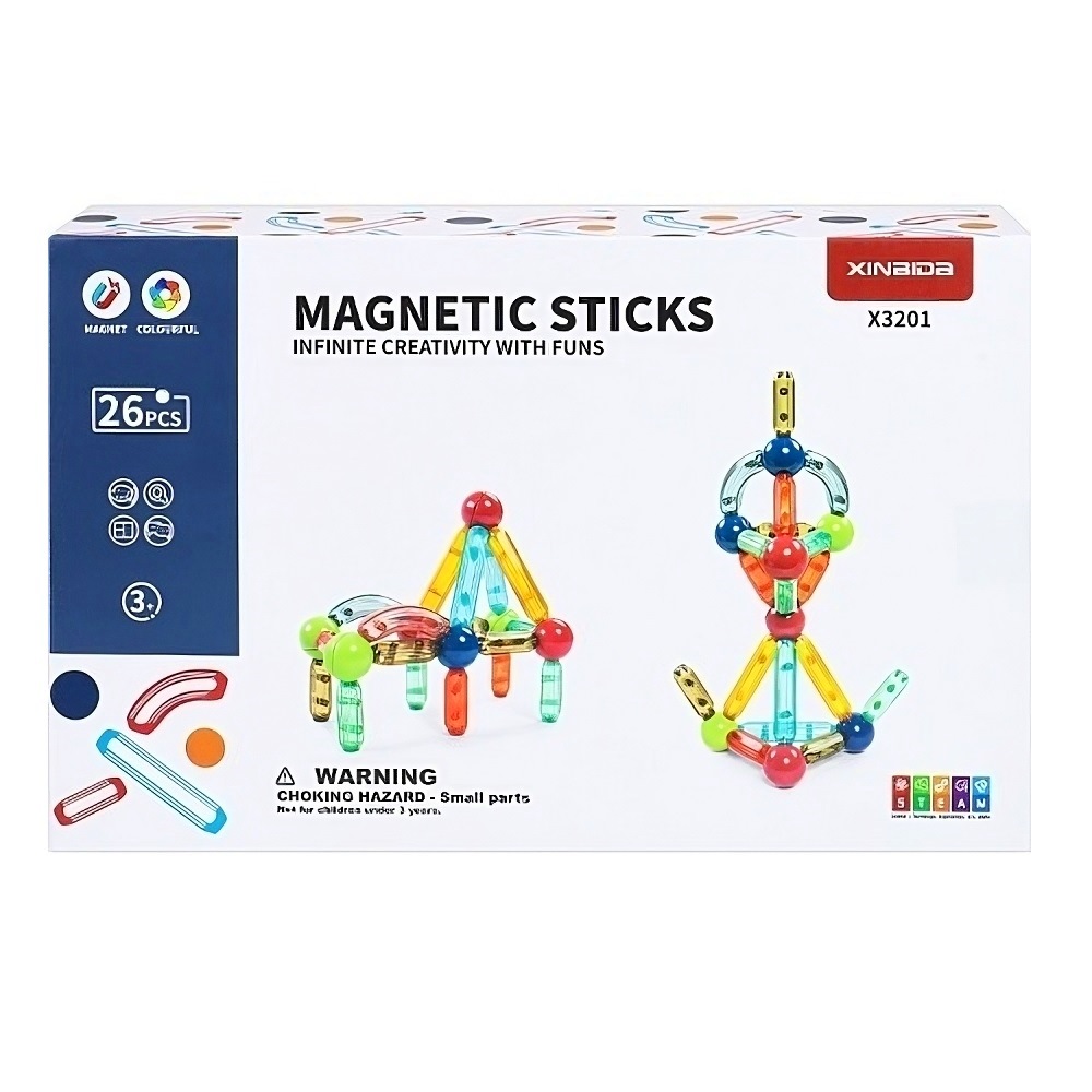 [8607547108989] Palitos Magnéticos 26 piezas