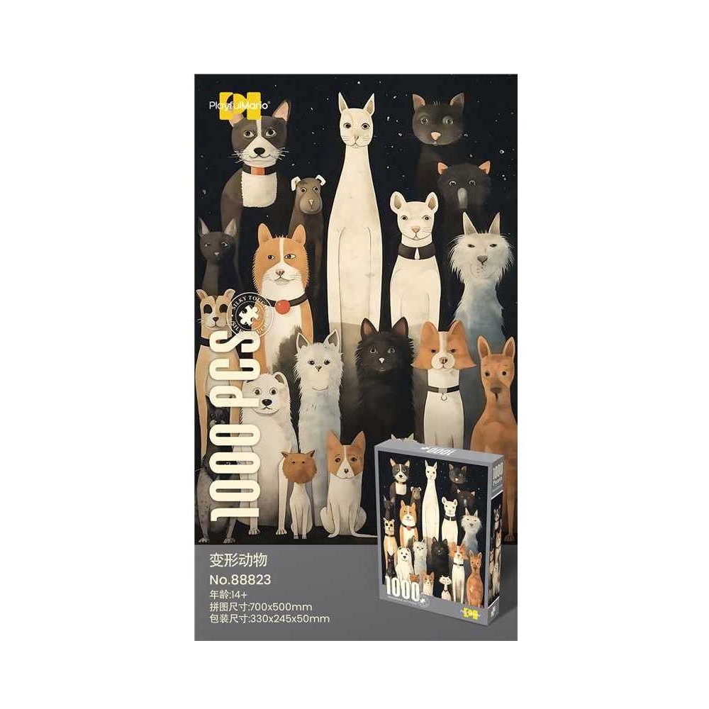 [6920240400597] Puzzle 1000 pcs Perros y Gatos