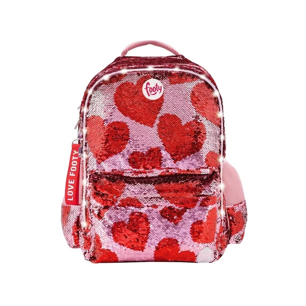 [7792621081225] Mochila Lentejuelas Corazones