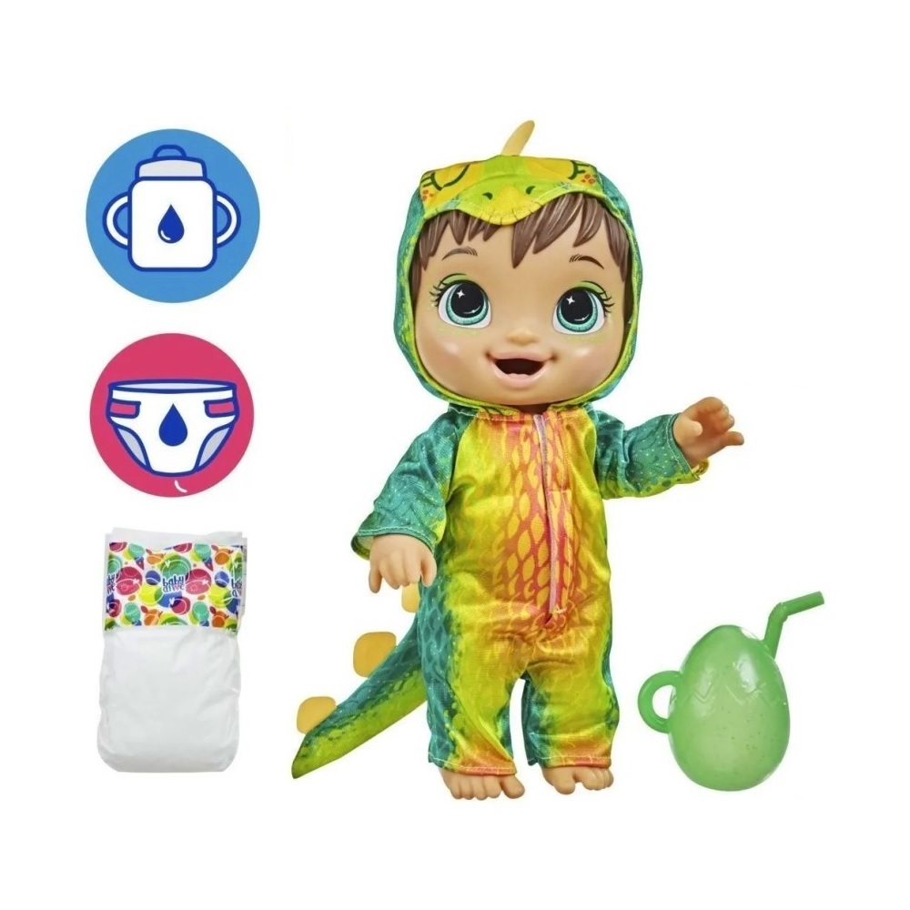 [5010993786305] Baby Alive Bebésaurio Castaña