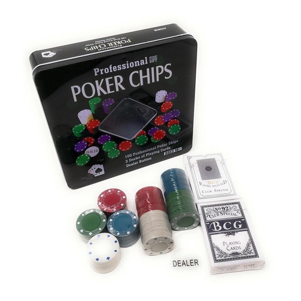 [6000000637750] Lata Cartas Poker x 100 fichas