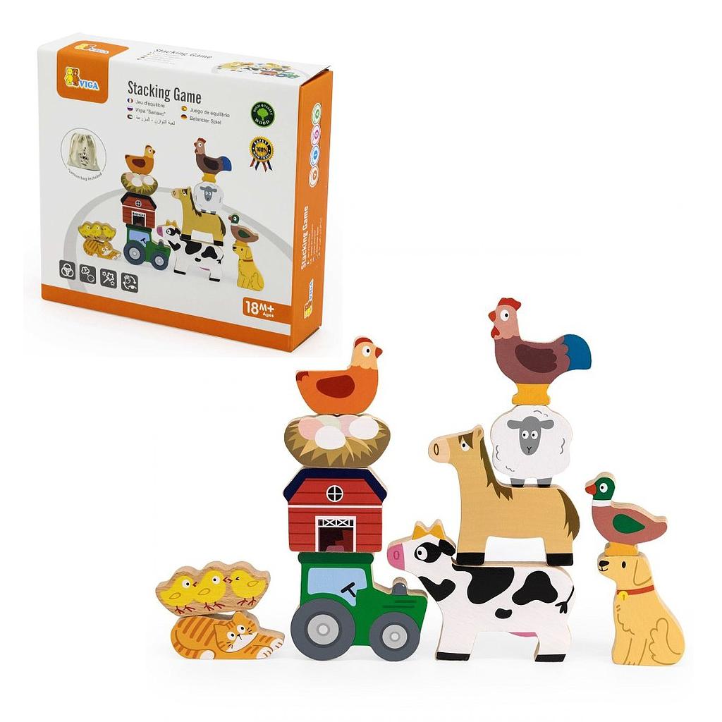 Juego de Equilibrio Granja Madera Viga