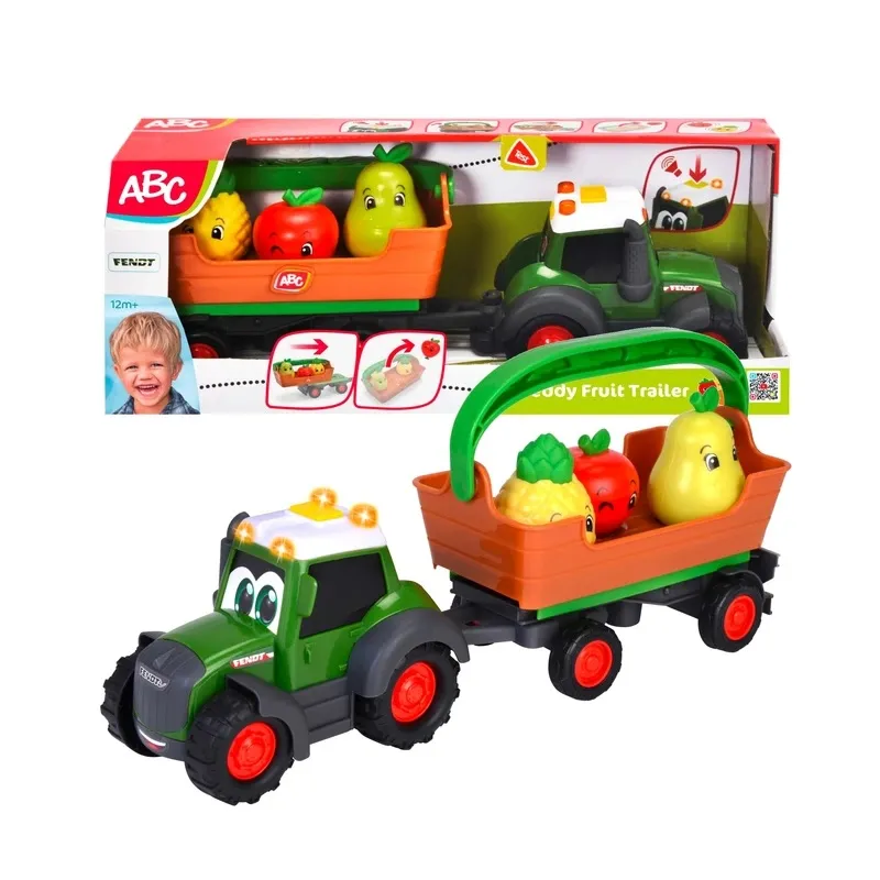 Tractor con remolque y figuras ABC Freddy Fruit Trailer de 30 cm