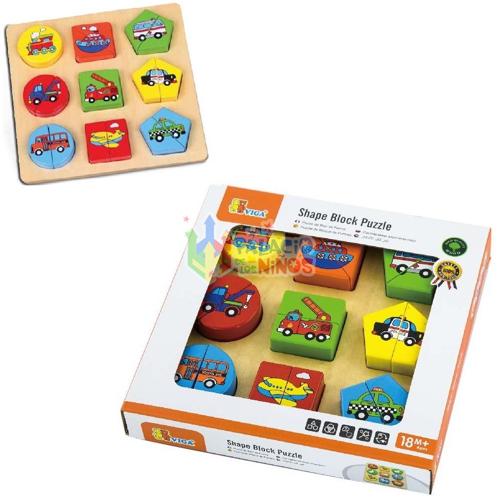 Puzzle Bloques Transportes