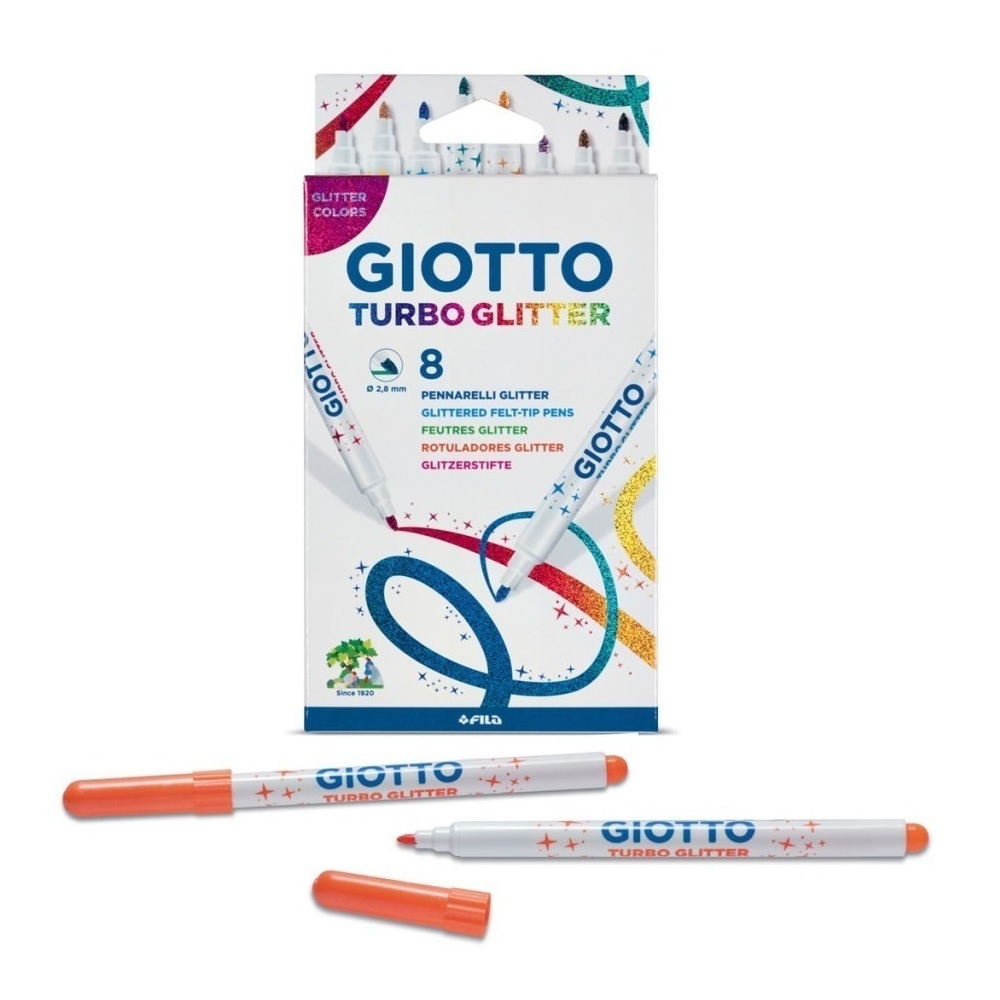 Marcadores Giotto Glitter x8