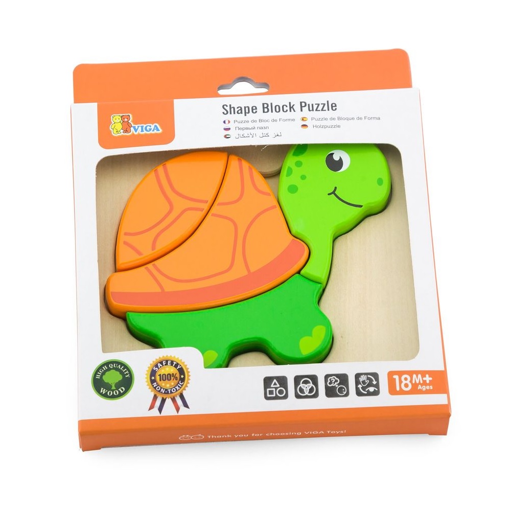 Puzzle Bloques Madera Tortuga
