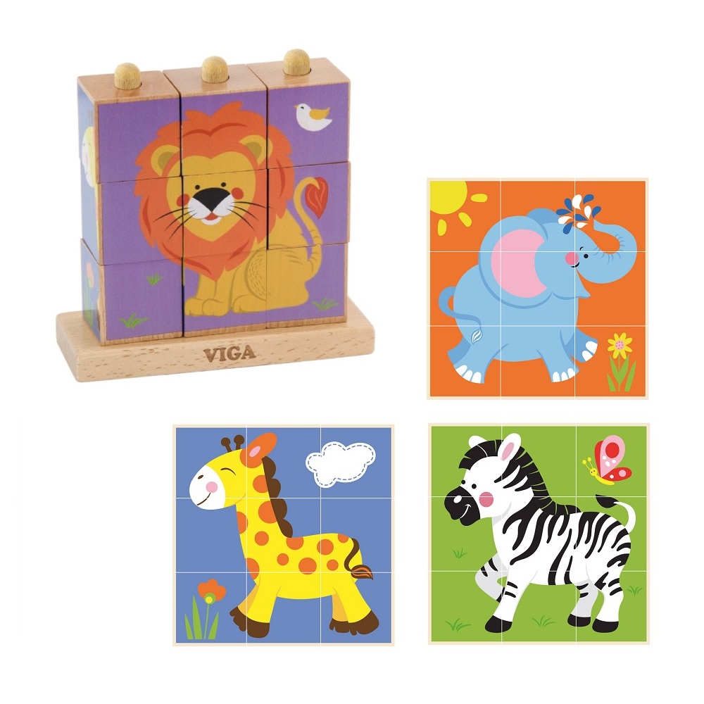 Puzzle Cubos Apilable Selva