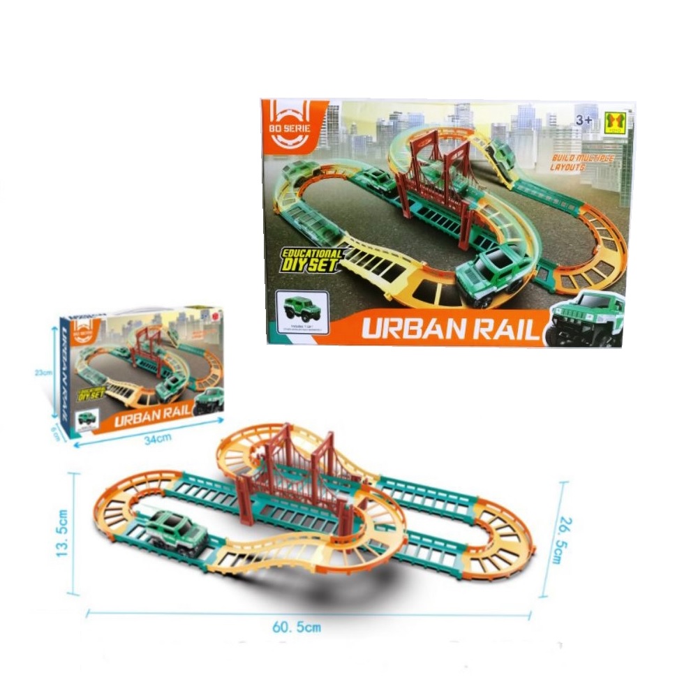 Pista Urban Rail con auto