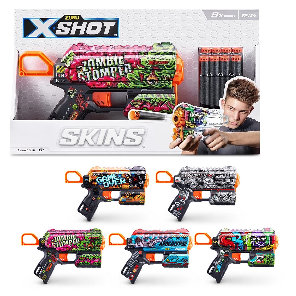 Pistola X-Shot Skins x 8 Dardos