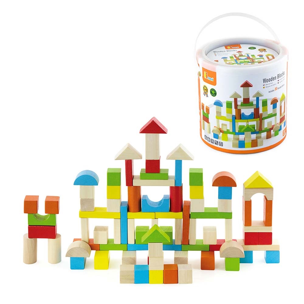 Balde Bloques Viga 80 piezas