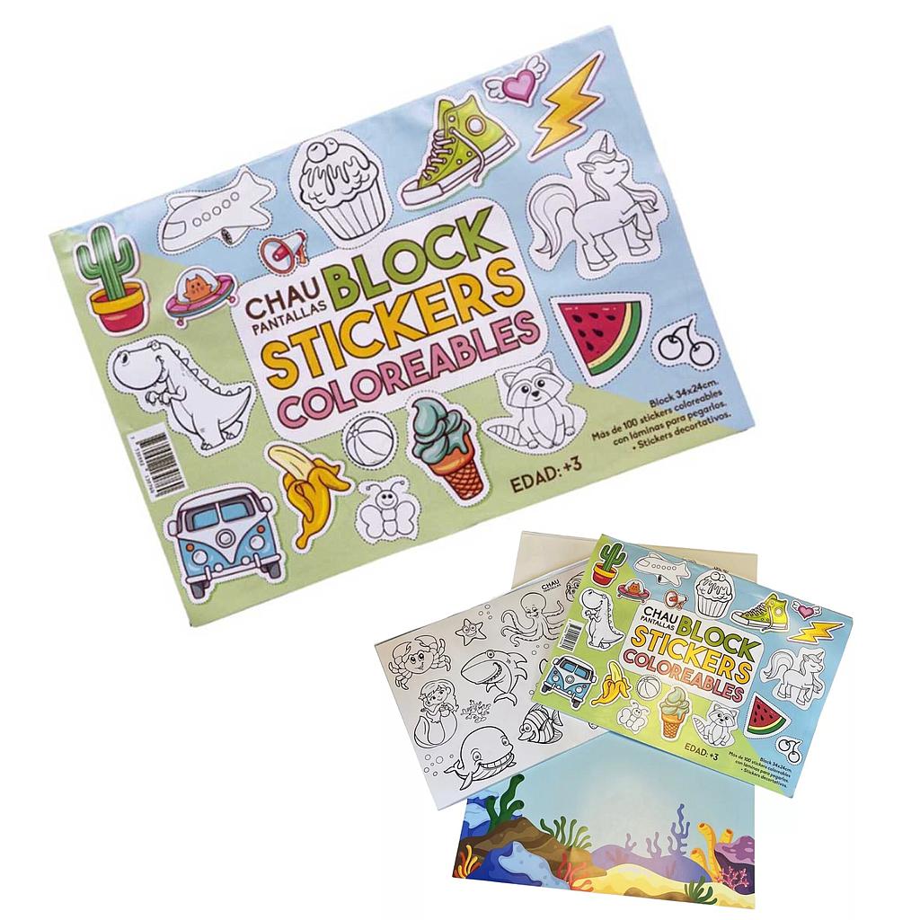 Block con Stickers Coloreables