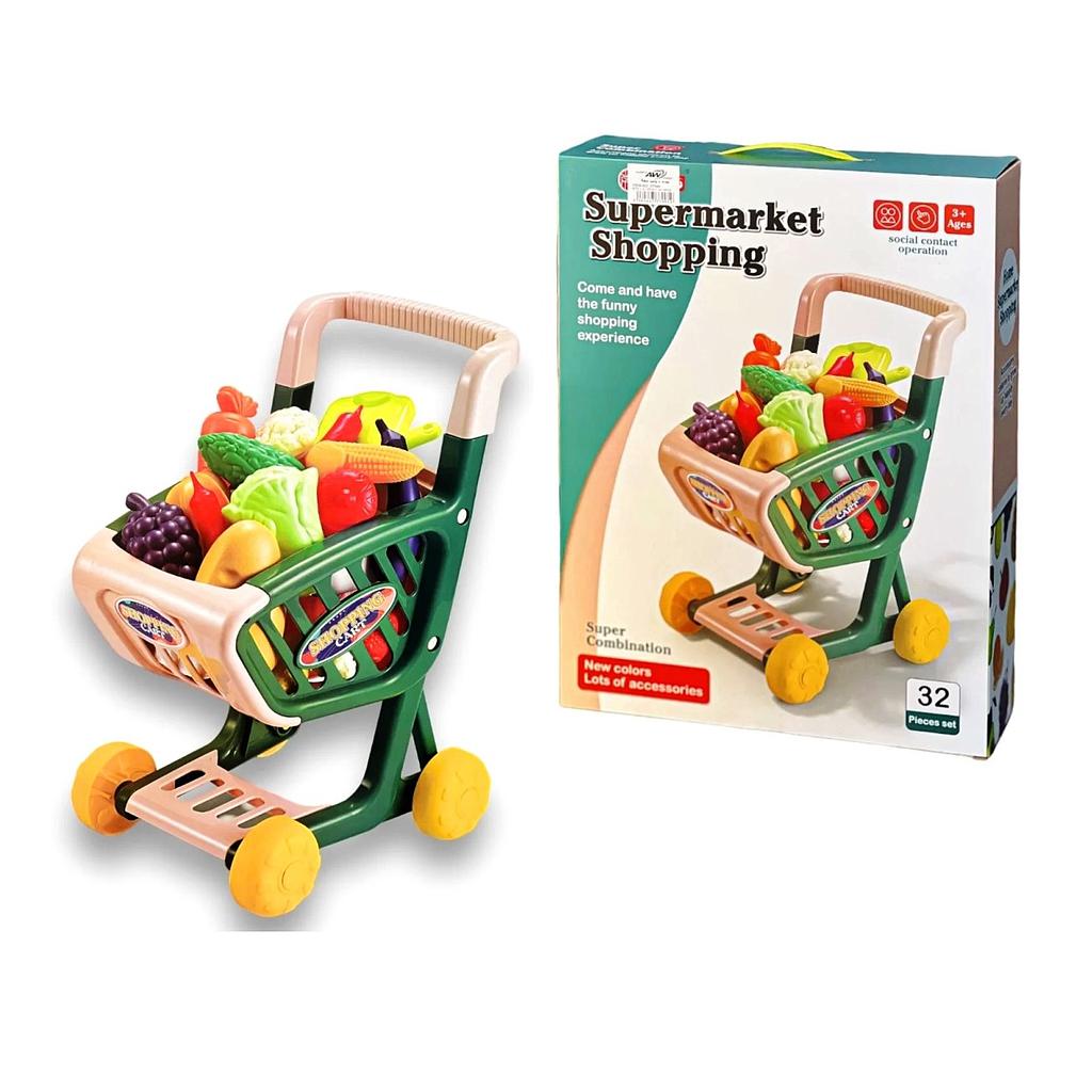 Carro Super con Frutas y Verduras