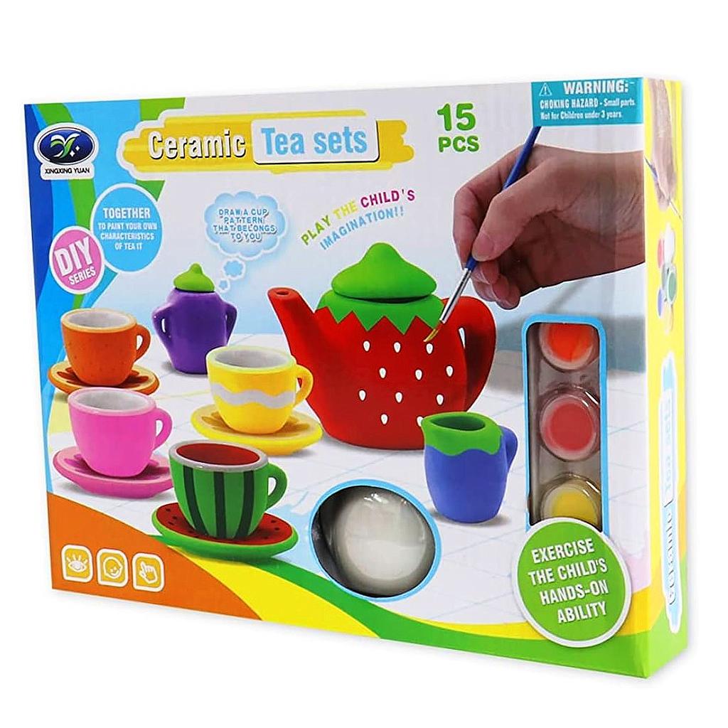 Juego Té Cerámica para Pintar
