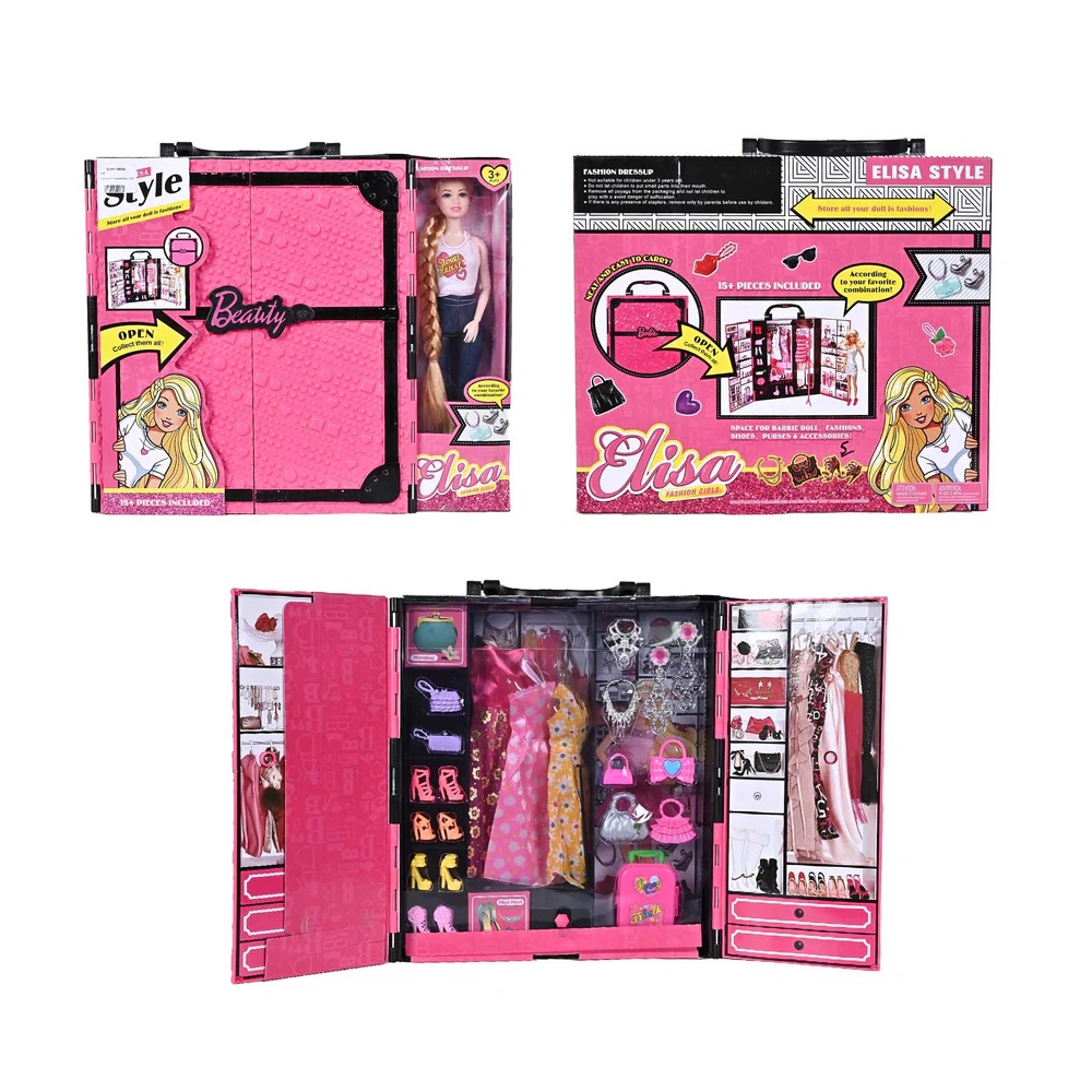 Ropero Beauty con Muñeca y Accesorios