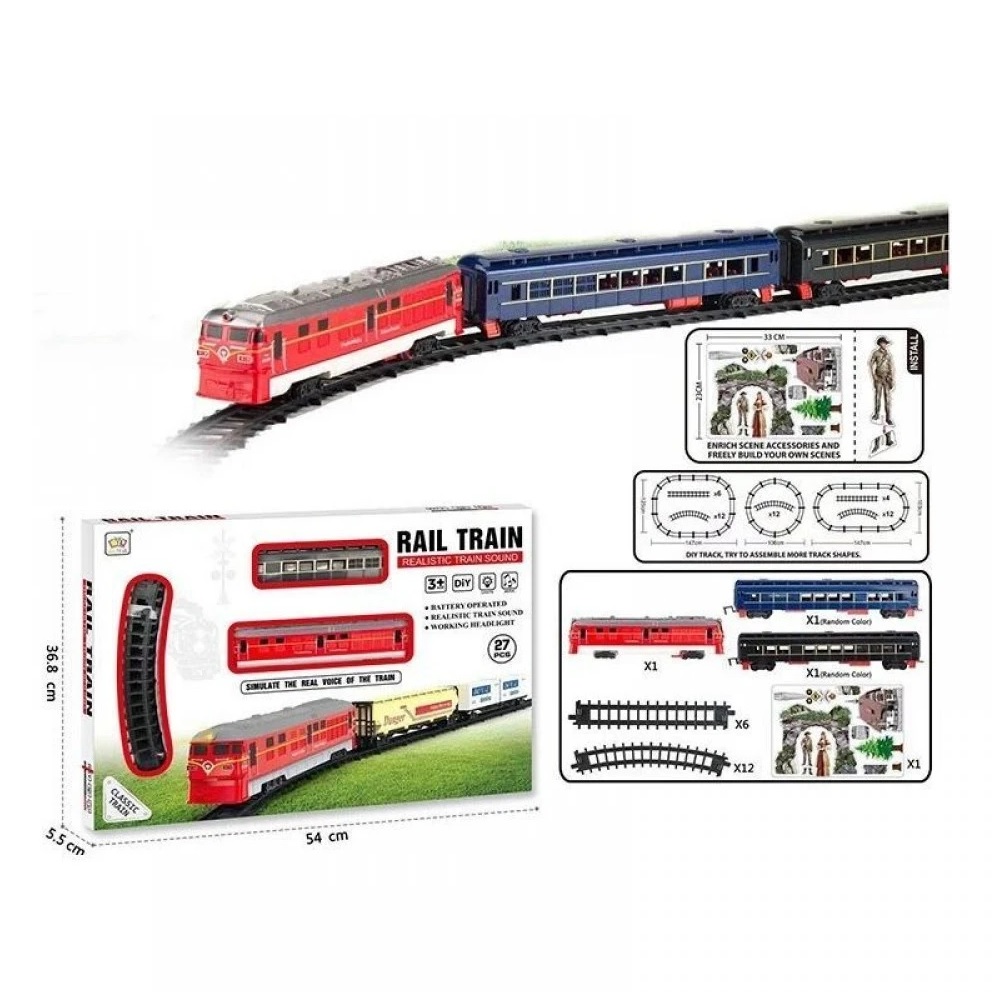 Pista Tren con Vagones y Sonido