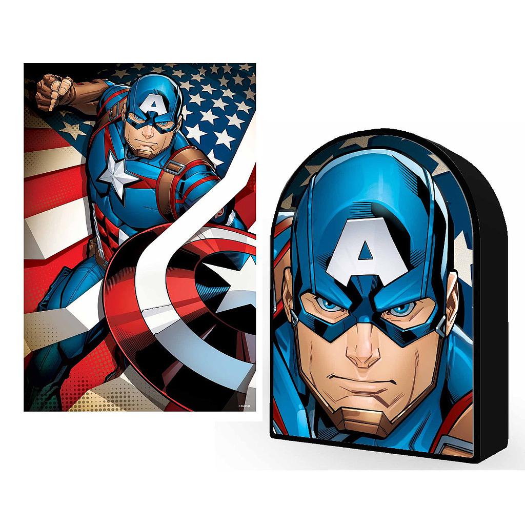 Puzzle 3D Capitán América lata