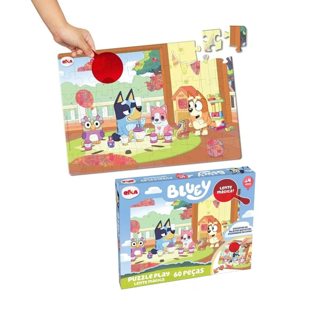 Bluey Puzzle con Lente Mágica