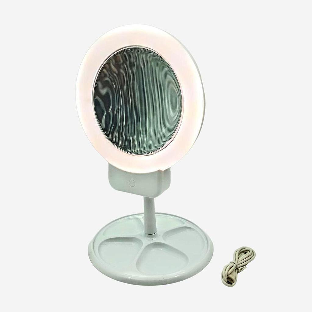 Espejo con base y  luz Led