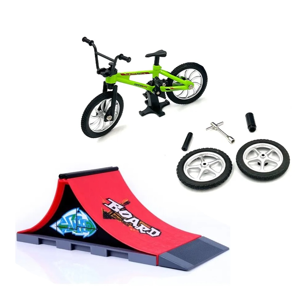 Rampa con Bicicleta y Accesorios