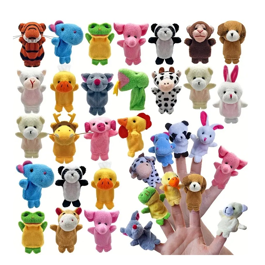 Títeres Dedo Animales Peluche x 5