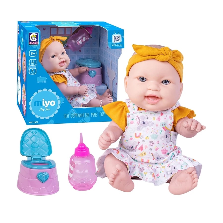 Bebé Miyo con Pelela y Biberón