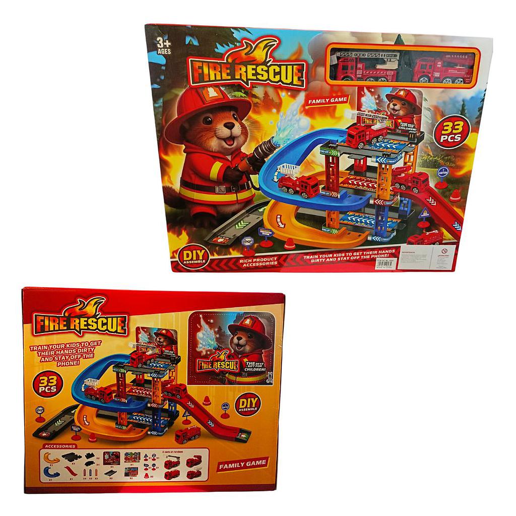 Pista Bomberos con Vehículos