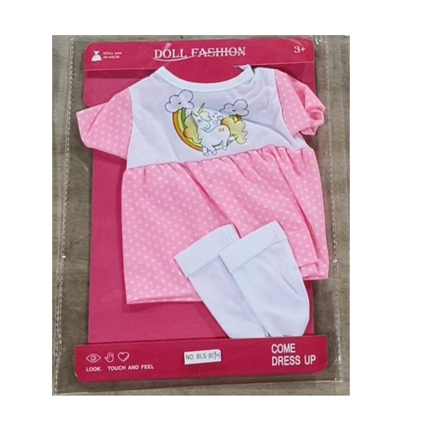 Ropita Muñeca Diseño Unicornio Rosa
