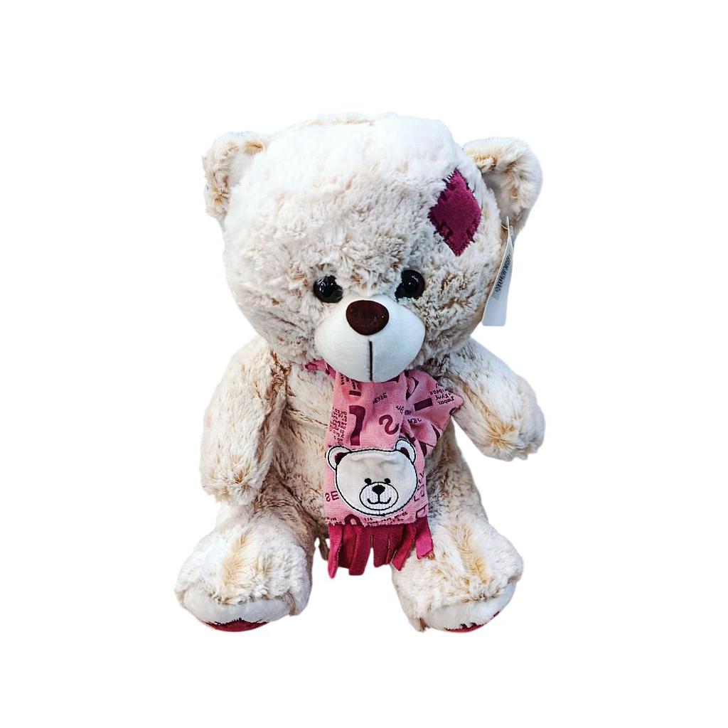 Oso con bufanda y parche