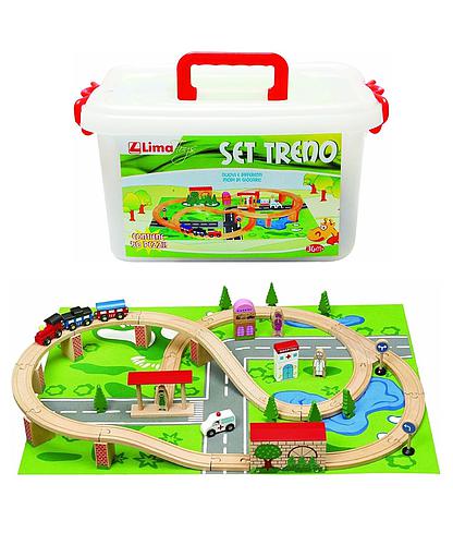 Set Tren y Ciudad en Madera