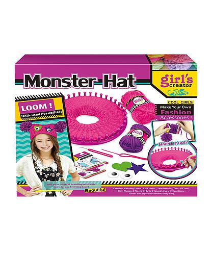 Set Costura Lana Gorro Monster